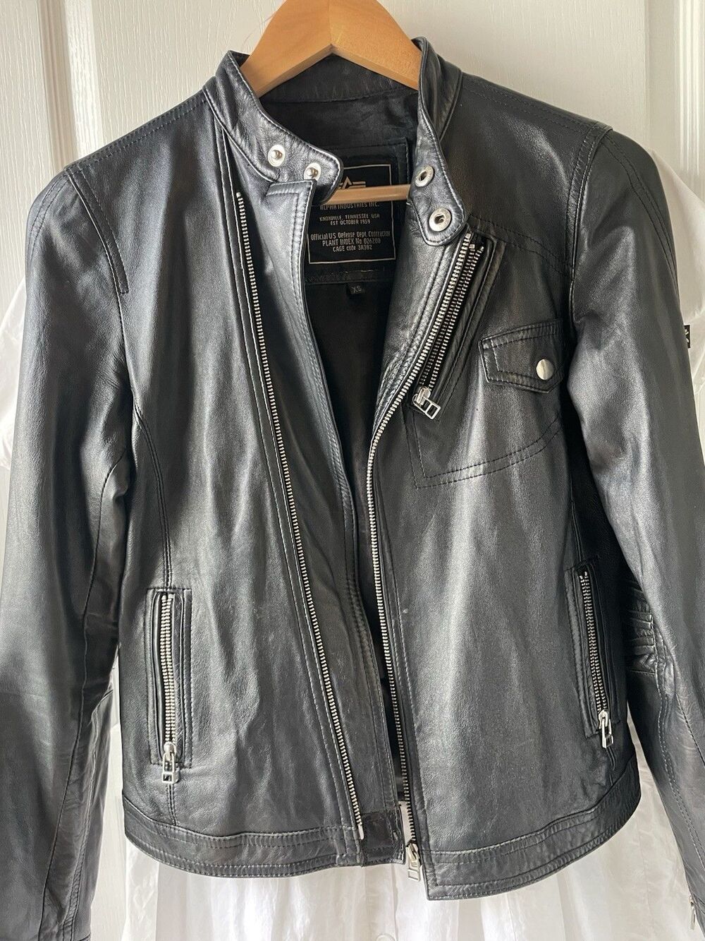ALPHA INDUSTRIES Genuine US Leather JACKET Women’s XS